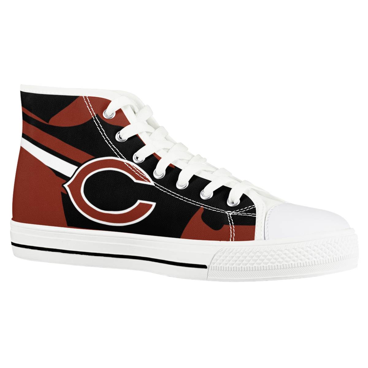 Men's Chicago Bears High Top Canvas Sneakers 004
